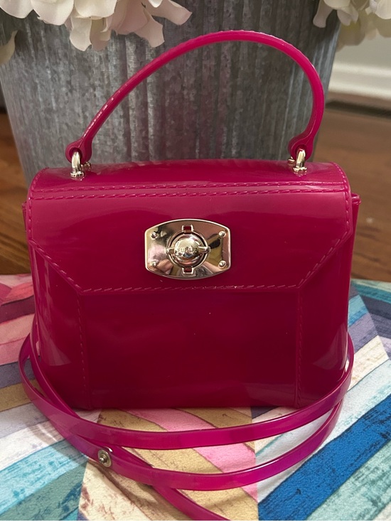 Furla Handbags - Furla Hot Pink Jelly Mini Top-Handle Bag with Gold Hardware